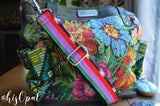 Hand Made Purse Strap, "Tropical Stripes" Black Back, Adjustable Strap 27 to 47 inches