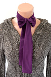 Plum Scarf Purple Neck Tie Lightweight Layering Fashion Accessories Sash Belt Neck Bow - hisOpal Swimwear - 4