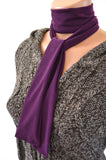 Plum Scarf Purple Neck Tie Lightweight Layering Fashion Accessories Sash Belt Neck Bow - hisOpal Swimwear - 6