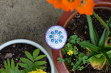 Mandala Stone, Small Hand Painted Rock, Purple, Coral, Teal, Round Mandala