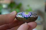 Mandala Fridge Magnet, Painted Rock Magnet, Hand Painted Magnet, Kitchen Decor, Purple and Teal