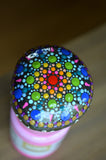 Hand Painted Mandala Stone, Encouragement Stone, Pocket Rock, Lucky Charm, Rainbow Mandala