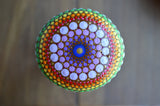 Mandala Stone, Painted Rock, Mandala Rock, Rainbow Dot Art, Hand Painted Rock, Boho Decor