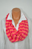 Striped Scarf Thin Ultra Soft Infinity Scarf Neck Warmer Long Circle Scarf Winter Scarf Unisex - hisOpal Swimwear - 2
