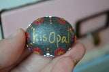 Small Mandala Stone, Housewarming Gift, Painted Rock Gift, Red and Pink, Mandala Collection
