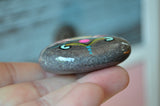 Lotus Flower, Hand Painted Stone, Painted Rock Lotus, Resin Coated, Pink Boho Decor