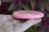 Pink Mandala Stone, New Mommy Gift, Baby Shower, Hand Painted Rock, Mandala Decor