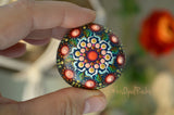 mandala stone, hand painted stone, painted rock, nature mandala, gift for her, unique gift, love amulet