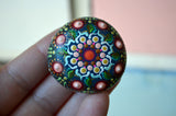 mandala stone, hand painted stone, painted rock, nature mandala, gift for her, unique gift, love amulet