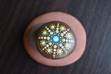 Hand Painted Rock, Prayer Rock, Small Mandala Stone, Decor Art, Mandala Painted Art
