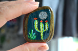 Painted Rock Desert, Cactus Decor, Cactus Rock, Hand Painted Rock, Saguaro Cactus Gift