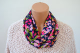 Infinity Scarf Floral Print Cravat Lightweight Scarf Head Wrap Unisex Ascot Christmas Gift Under 20 - hisOpal Swimwear - 5