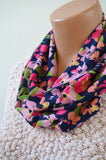 Infinity Scarf Floral Print Cravat Lightweight Scarf Head Wrap Unisex Ascot Christmas Gift Under 20 - hisOpal Swimwear - 4