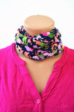 Infinity Scarf Floral Print Cravat Lightweight Scarf Head Wrap Unisex Ascot Christmas Gift Under 20 - hisOpal Swimwear - 3