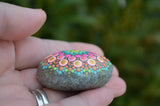 Small Mandala Stone, Painted Rock, Mandala Rock, Hand Painted Rock, Beach Mandala