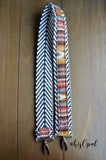 Hand Made Purse Strap, "Esperanza" Chevron Back, Over the Shoulder Strap 29 inches