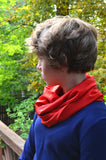 Tomato Red Infinity Scarf Lightweight Layering Fashion Accent Women's Ascot Circle Scarf hisOpal - hisOpal Swimwear - 1