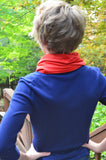 Tomato Red Infinity Scarf Lightweight Layering Fashion Accent Women's Ascot Circle Scarf hisOpal - hisOpal Swimwear - 2