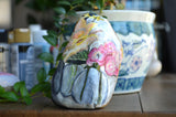 Hand Painted Rock, Desktop Decor, Painted Rock Art, Flower Decor Art, Paperweight